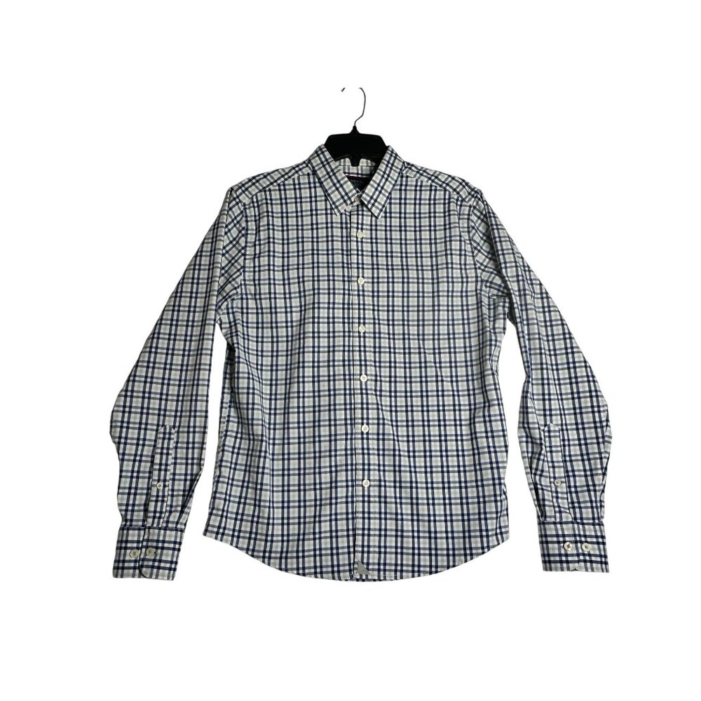 UNTUCKit L/S‎ Blue Plaid Button Down Shirt Mens Medium Slim Fit